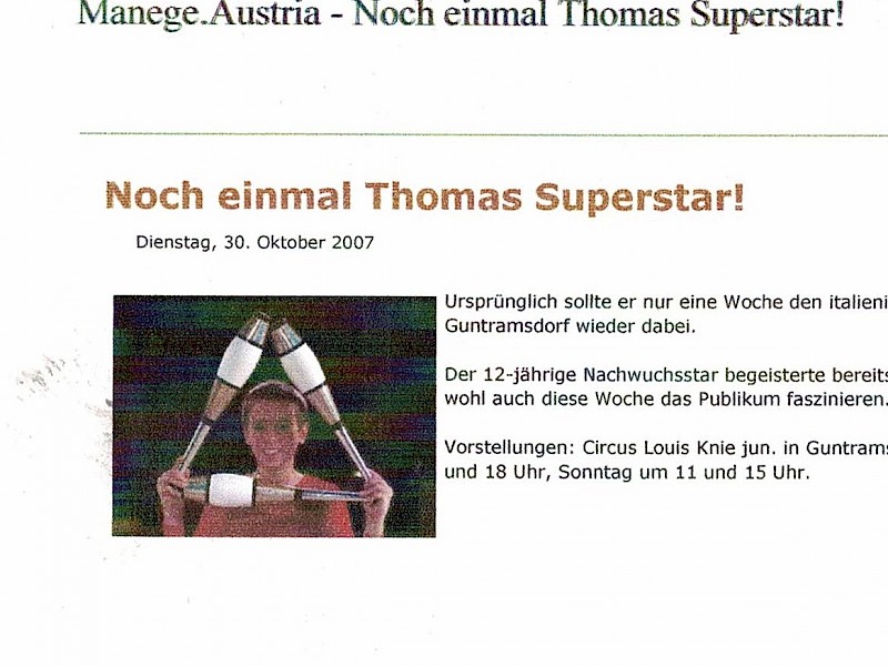 Noch einmal Thomas Superstar!